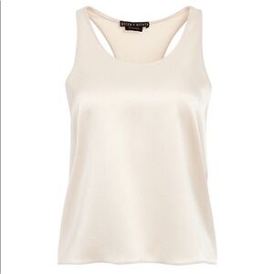 Alice + Olivia reiko satin racerback tank
